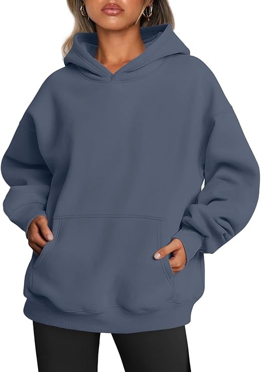 Soft oversized blue hoodie