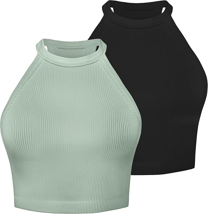 Two-pack of ribbed sleeveless tanks