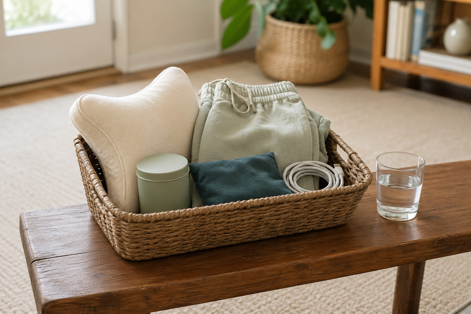 Affordable recovery essentials arranged in a basket